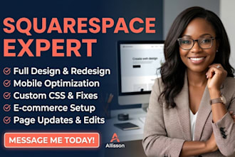 build, edit, update and redesign squarespace website or fix CSS bugs