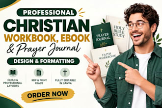 workbook design christian ebook kdp book formatting prayer journal design