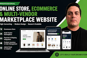 build an online store, ecommerce and multi vendor marketplace website