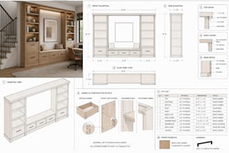 create sketchup shop drawing, joinery, millwork for your custom furniture build
