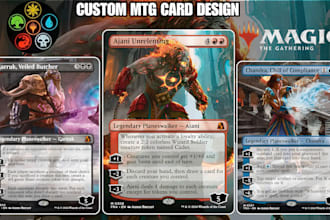 design custom mtg card tcg card trading card card game illustration