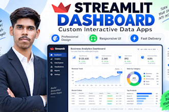 build an streamlit dashboard for your data