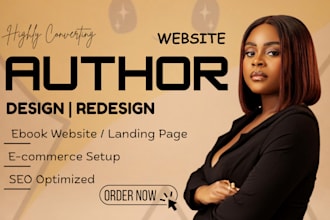 design book author website ebook landing page book website author website design