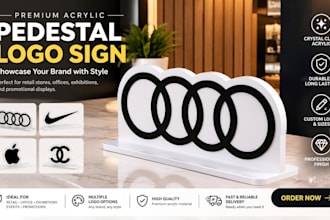 create pedestal signage, business signs and acrylic products