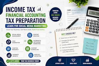 income tax financial accounting tax preparation leads for social media marketing