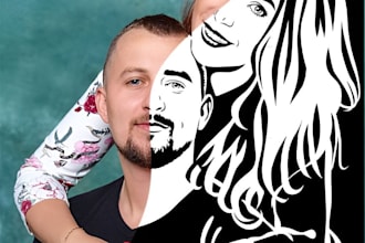 tracing image convert to vector shape
