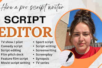 proofread edit format rewrite screenplay feature film, film script, short script
