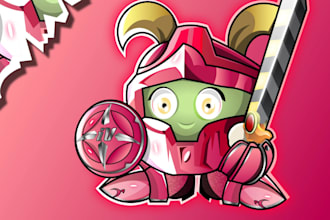 design custom twitch emotes, kick emotes, sub badges, animated emotes