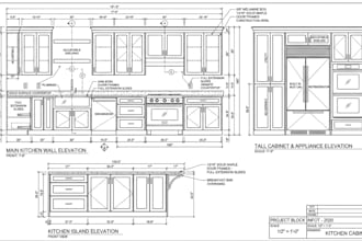 create cabinet, casework, millwork and joinery fabrication drawing