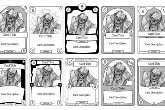 design custom playing cards, card game artwork, poker cards and card decks