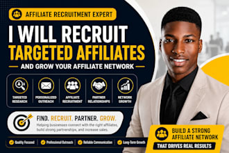 recruit targeted affiliates and build your affiliate partner network
