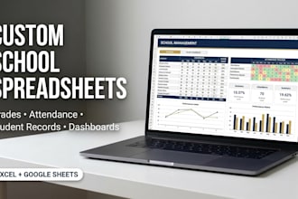 create custom school spreadsheets gradebooks attendance trackers and dashboards