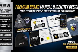 design complete brand manual, brand guidelines, brand book visual identity