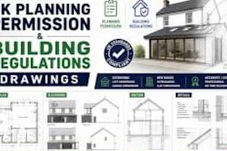 prepare UK building regulation and planning drawings for approval