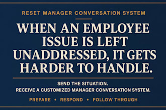 prepare a manager plan for one difficult employee issue