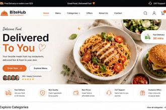 design a restaurant website with online food ordering menu restaurant website
