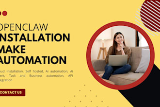 set up openclaw installation, vps, make com automation, ai automation integromat