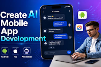 build ai mobile apps for android and ios app with ai chatbot