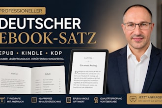 ich formatiere ihr deutsches ebook professionell for kindle und epub