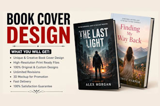 do book cover design, cover redesign, kindle book cover, minimalist ebook cover