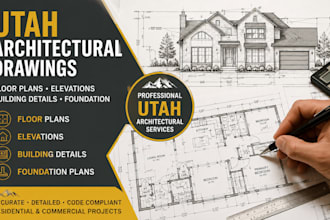 draw utah architectural floor plans elevations building details house foundation