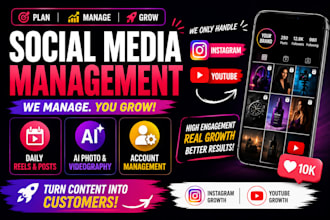 be your social platforms manager and content creator