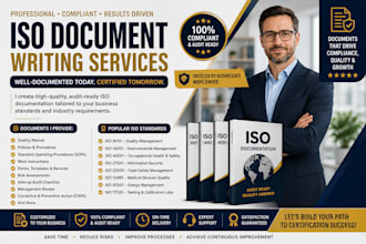provide iso 9001, 14001, and 45001 certification, audit, and documentation