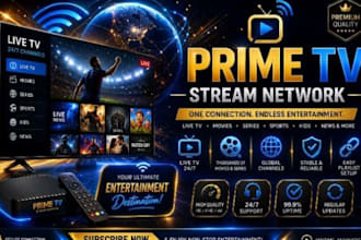 provide reliable restream solution with vod 4k channel, live TV and m3u playlist
