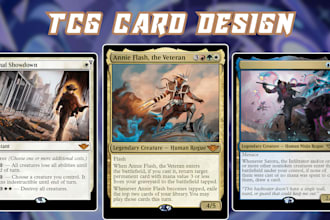 design custom mtg card, tcg card design, commander, mtg token, fantasy card game