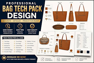 design bag tech pack for manufacturing