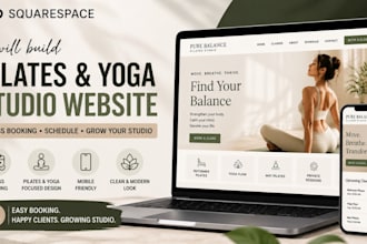 build squarespace pilates studio website yoga studio website class booking