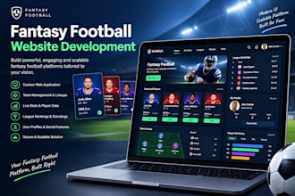 build custom fantasy football website with leagues and player dashboard