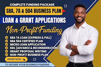 design sba, 7a, 504, micro loan, eidl, grant, non profit business plan