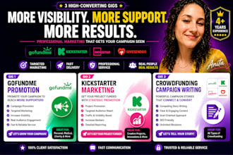 create your gofundme kickstarter or crowdfunding campaign