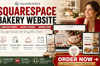 do squarespace bakery website christmas order holiday catering booking web