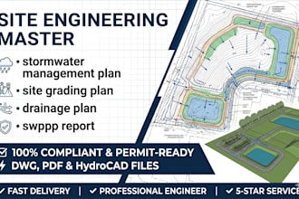 stormwater management plan, site grading plan, drainage plan, swppp report
