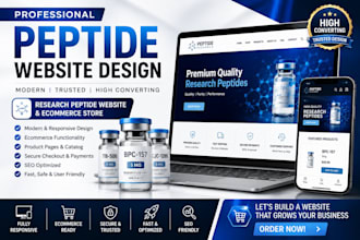 develop fda compliant peptide website, research peptide, ecommerce peptide store
