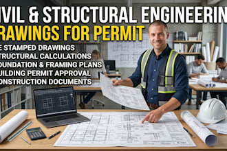 provide civil and structural engineering drawings for permit