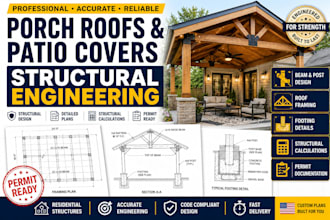 provide structural engineering for porch roofs and patio covers