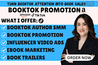 do booktok book promotion booktok author SMM usa ebook marketing amazon kindle
