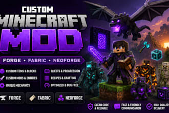 create custom minecraft mod with forge fabric or neoforge optimized java