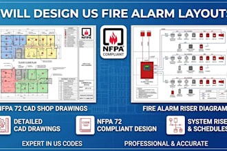 design US fire alarm layouts with nfpa 72 cad shop drawings and risers