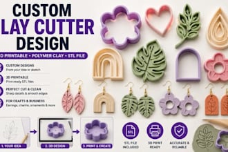 design custom 3d printable polymer clay cutter and stl file