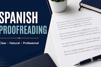 proofread and improve your spanish text professionally