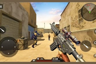 develop a custom shooting game, fps game, tps game, p2e game and combat system
