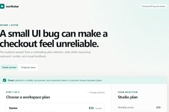 fix one reproducible HTML CSS or javascript UI bug