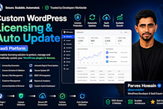 build a custom wordpress licensing and automatic update saas platform
