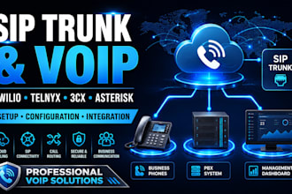 configure sip trunk, voip, twilio, telnyx, 3cx, asterisk and freepbx