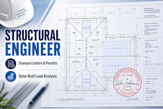 provide stamped structural letters, permit drawings, and solar roof load calc