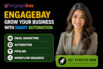 engagebay email marketing automation  pipeline landing page workflow sequence